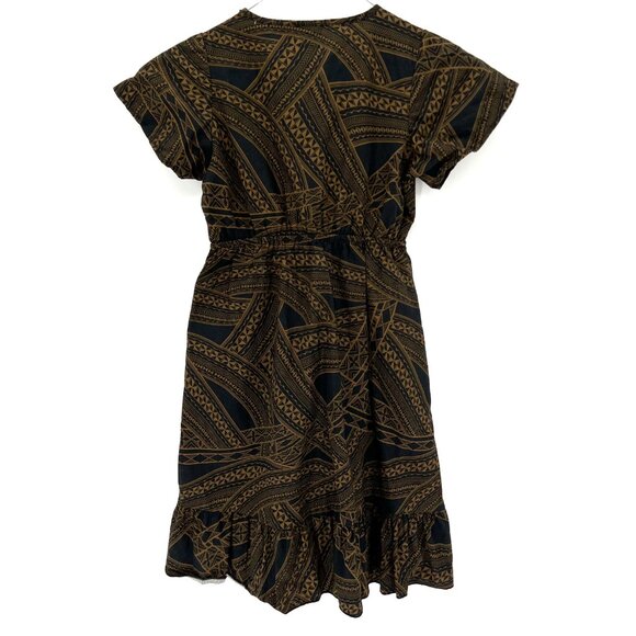 Tanoa‎ Girl's Hawaiian Tribal Dress Kids Size 10 Samoa Polynesian Ruffle Cotton - Picture 5 of 10